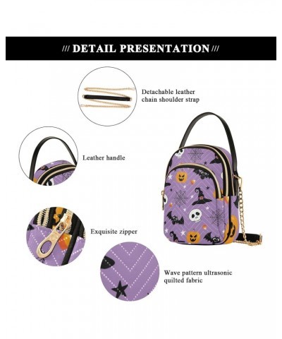 Halloween Skull Pumpkins Crossbody Bags for Women Chain Crossbody Flight Bag Side Bag with Chain Strap for Gifts $12.48 Cross...