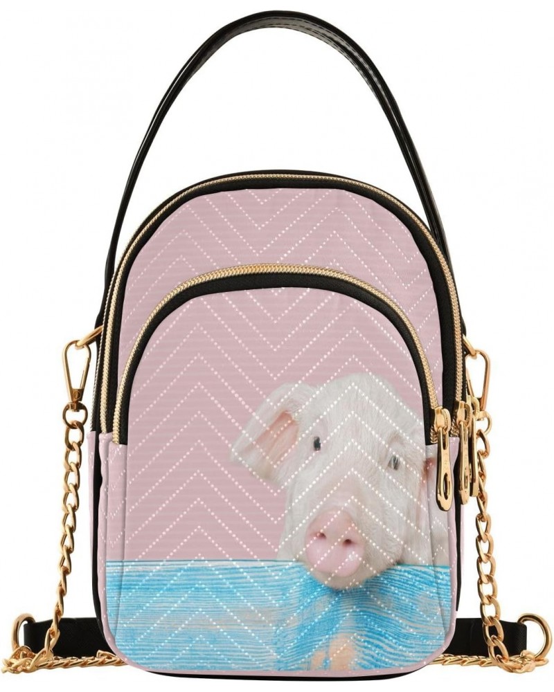 Chain Crossbody Bags for Women Animal Pig Quilted Shoulder Crossbody Handbags Travel Cross Body Cell Phone Purses Bags $8.82 ...