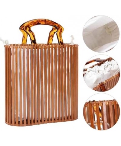 Upscale Hand-Woven Straw Shoulder Bag for Women Summer Beach Bag Soft Woven Tote Bag Rattan Shoulder Bag (Color : G) E $25.72...