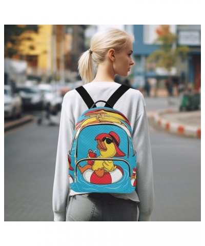 Backpack Purse for Women Funny Yellow Duck, Mini Fashion Backpack Relaxing Lightweight Casual Daypack Shoulder Bag Travel Bac...