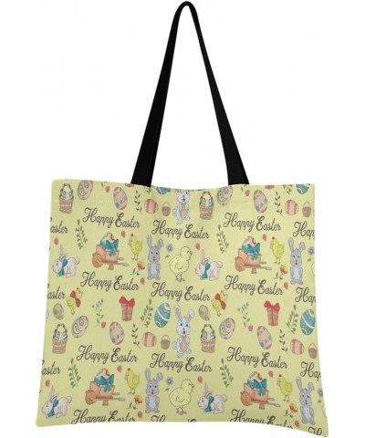 Canvas Tote Bag for Women with Pocket,Canvas Tote Purse Work Tote Bag Canvas Shopping Bag Easter 2 $12.87 Totes