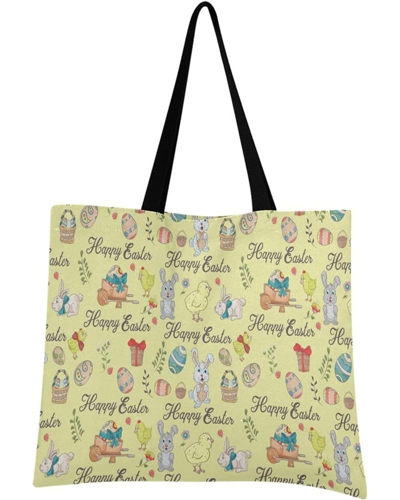 Canvas Tote Bag for Women with Pocket,Canvas Tote Purse Work Tote Bag Canvas Shopping Bag Easter 2 $12.87 Totes