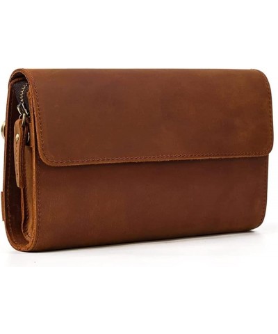 Multifunctional Wallet Clutch Bag Retro Men's Clutch Bag Large-Capacity Hand-held Wallet Bag (Color : B, Size : 6 * 24 * 15cm...