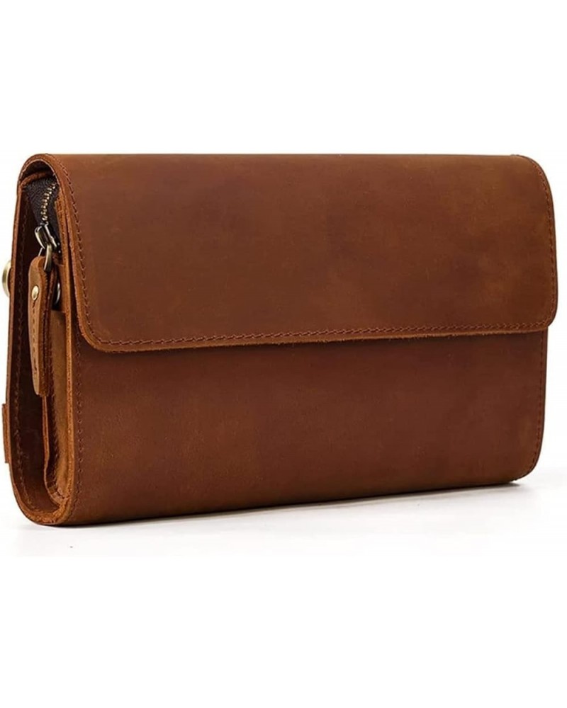 Multifunctional Wallet Clutch Bag Retro Men's Clutch Bag Large-Capacity Hand-held Wallet Bag (Color : B, Size : 6 * 24 * 15cm...