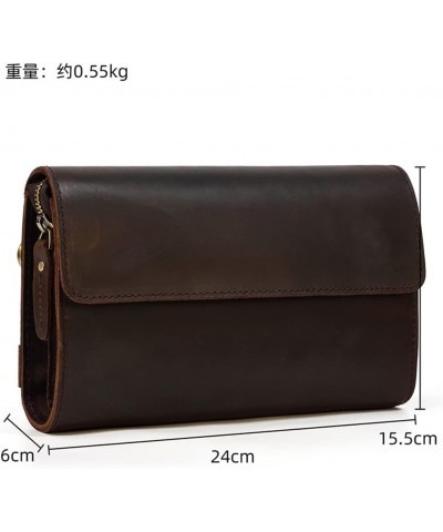 Multifunctional Wallet Clutch Bag Retro Men's Clutch Bag Large-Capacity Hand-held Wallet Bag (Color : B, Size : 6 * 24 * 15cm...