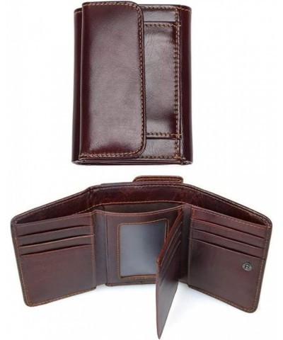 Wallet Blocking Anti Theft Three Fold Business Card Holder Man Purse Leather Wallets for Men $48.32 Wallets