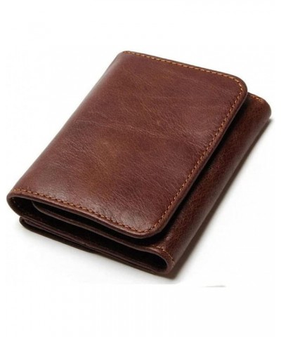 Wallet Blocking Anti Theft Three Fold Business Card Holder Man Purse Leather Wallets for Men $48.32 Wallets