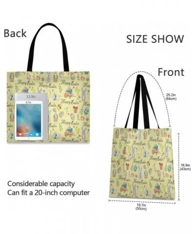 Canvas Tote Bag for Women with Pocket,Canvas Tote Purse Work Tote Bag Canvas Shopping Bag Easter 2 $12.87 Totes