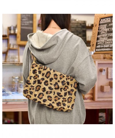 Leopard Print Design One Shoulder Purse, Fluffy Tote Women Designers Hobo Bags Leopard Animal Print2 $8.82 Totes