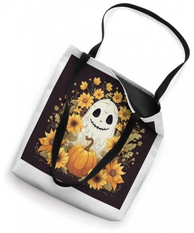 Cute Ghosts Reading Books Halloween Librarian Book Lover Tote Bag $9.45 Totes