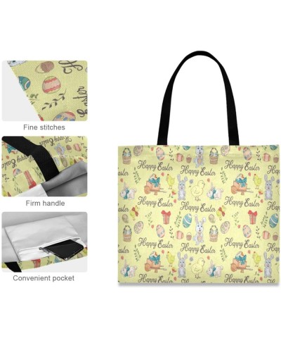 Canvas Tote Bag for Women with Pocket,Canvas Tote Purse Work Tote Bag Canvas Shopping Bag Easter 2 $12.87 Totes