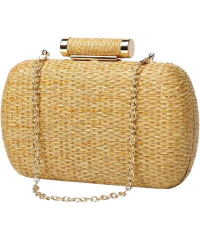 Straw Clutch Purses for Women Woven Purse Vintage Summer Straw Beach Bag Wicker Rattan Envelope Clutch for Wedding Gold $15.2...