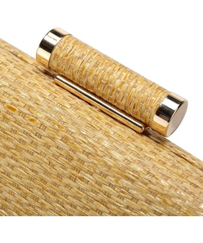 Straw Clutch Purses for Women Woven Purse Vintage Summer Straw Beach Bag Wicker Rattan Envelope Clutch for Wedding Gold $15.2...