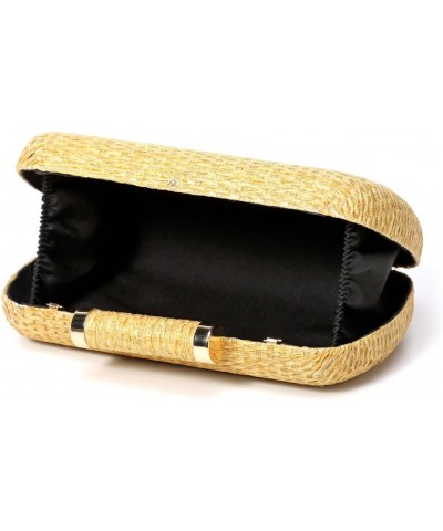 Straw Clutch Purses for Women Woven Purse Vintage Summer Straw Beach Bag Wicker Rattan Envelope Clutch for Wedding Gold $15.2...