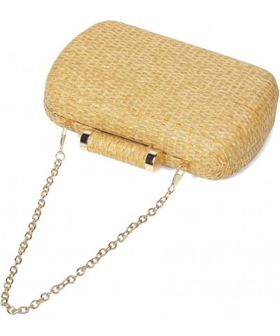 Straw Clutch Purses for Women Woven Purse Vintage Summer Straw Beach Bag Wicker Rattan Envelope Clutch for Wedding Gold $15.2...