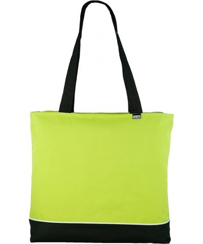 Shoulder Tote Bag with Zipper Lime $9.14 Totes