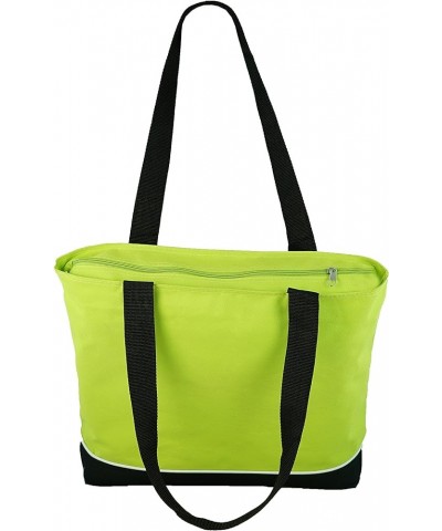 Shoulder Tote Bag with Zipper Lime $9.14 Totes