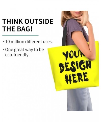 Custom Tote Bag Custom Bags With Logo Picture Travel Business Shopping Personalized Shoulder Bag For Women Yellow $11.54 Totes