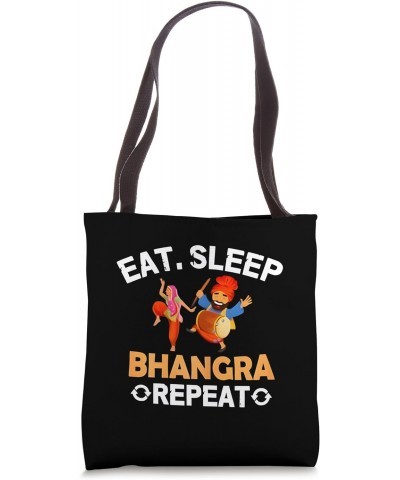 Eat Sleep Bhangra Repeat Indian Punjabi Sikhs Men Women Tote Bag $14.39 Totes