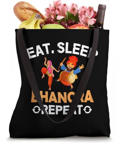 Eat Sleep Bhangra Repeat Indian Punjabi Sikhs Men Women Tote Bag $14.39 Totes