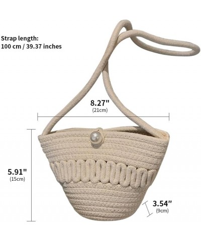 Crossbody Shoulder Bag for Women Classic Cotton Satchel Handbags Ladies Purse Hand-Woven Travel Wallet Hobo Bag Beige $15.36 ...