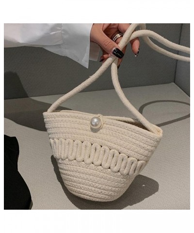 Crossbody Shoulder Bag for Women Classic Cotton Satchel Handbags Ladies Purse Hand-Woven Travel Wallet Hobo Bag Beige $15.36 ...