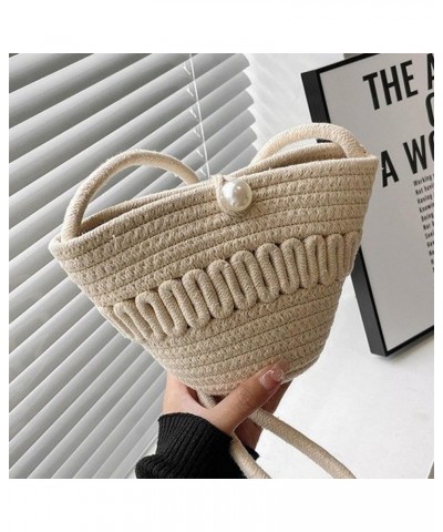 Crossbody Shoulder Bag for Women Classic Cotton Satchel Handbags Ladies Purse Hand-Woven Travel Wallet Hobo Bag Beige $15.36 ...