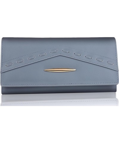 Women's and Girls Synthetic Faux-Leather Wallet Purses Clutch 6 Multiples Cards Slots, Sedona Gold, Classic Light Sky Blue $1...