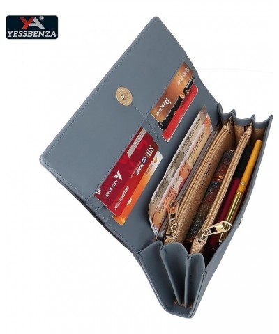 Women's and Girls Synthetic Faux-Leather Wallet Purses Clutch 6 Multiples Cards Slots, Sedona Gold, Classic Light Sky Blue $1...