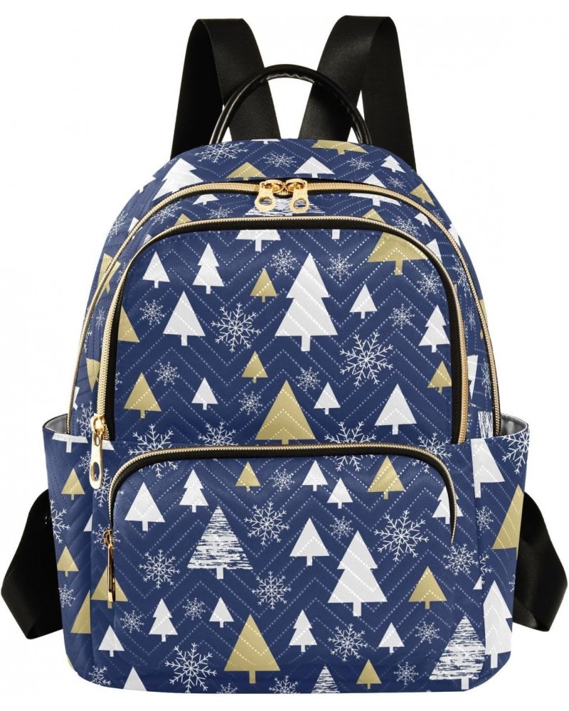 Christmas Forest Snowflakes Fashion Backpack Purse for Women Multipurpose Casual Daypack with Multi Pockets & Secured Zipper ...