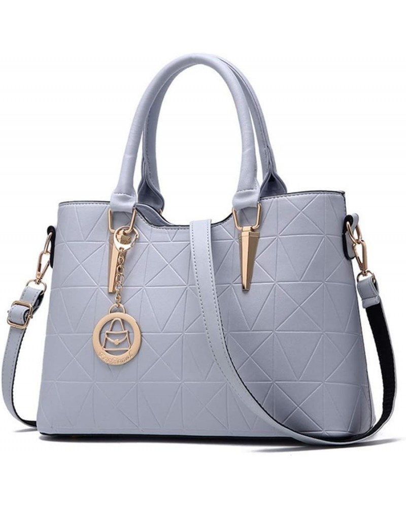 Women Tote Bag Fashion Handbag and Purse Leather Shoulder Bag Top Handle Satchel Grey $20.28 Totes