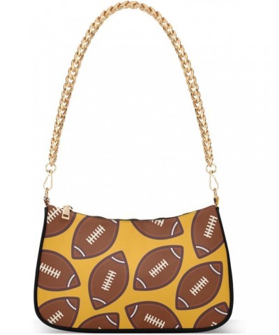 Shoulder Bag Football Cartoon Brown Women Clutch Handbag Shoulder Purch Date Chain Bag Tote Bag Spring Holiday Birthday Gift ...