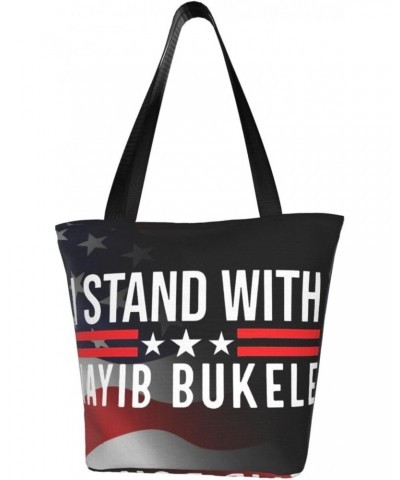 I Stands With Bukele Fashion Shoulder Bag Large Capacity For Man Or Woman $19.12 Totes