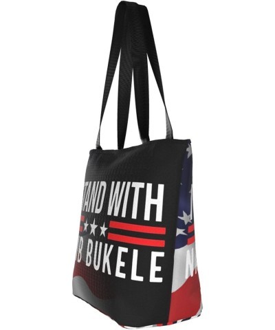 I Stands With Bukele Fashion Shoulder Bag Large Capacity For Man Or Woman $19.12 Totes