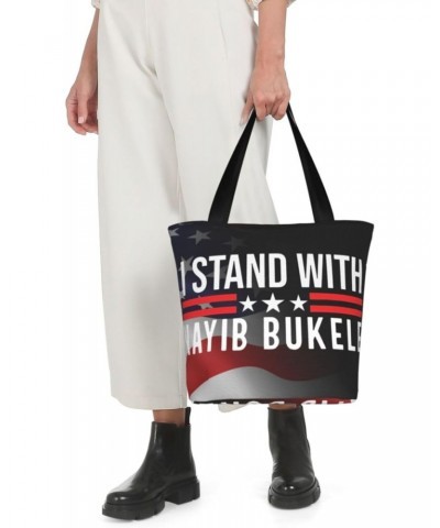 I Stands With Bukele Fashion Shoulder Bag Large Capacity For Man Or Woman $19.12 Totes