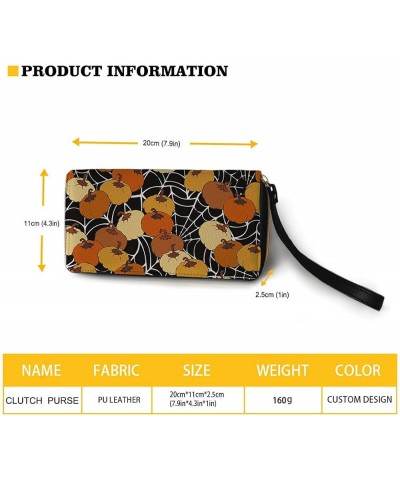 Ladies Purse Long Zipper Womens Clutch Long Wallets Zip Around Wallet Clutch Wristlet Zipper Closure Turtle $13.00 Wristlets