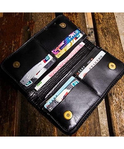 Scales First layer cowhide Zip Around Wallet Zipper Clutch Purse Coin Card Slots Collection wallet for men and women $79.52 W...