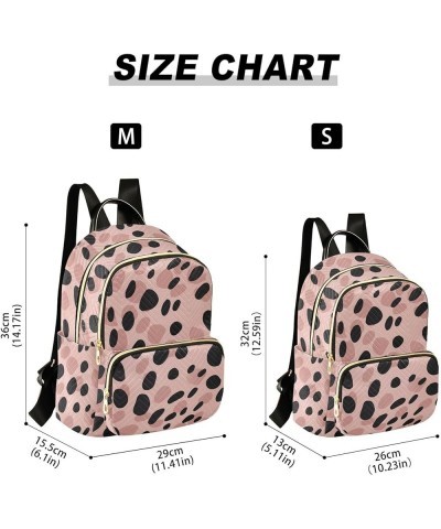 Pink Leopard Print Pattern Backpack Purse for Women Small Travel Bag Fashion Daypack M 202a3478 S(10.23"x5.11"x12.59") 202a34...