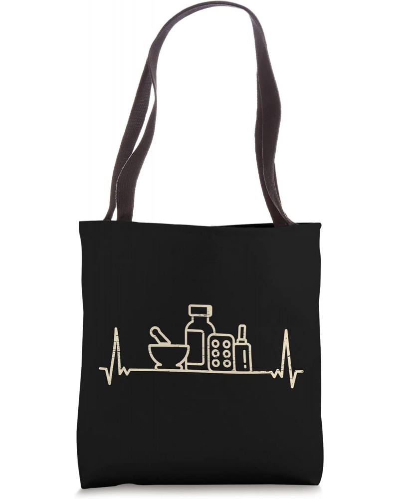 Pharmacists Heartbeat for a apothecary, chemist or druggist Tote Bag $9.02 Totes