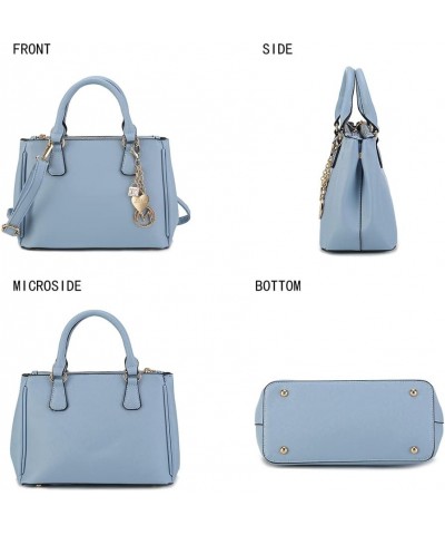 Satchel Bags for Women With Wristlet Wallet, Vegan Leather Shoulder Pocketbook Handbag Purse Ruth Seafoam $34.50 Satchels