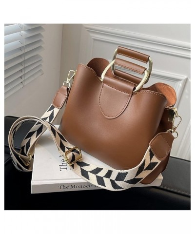 Women's PU Leather Small Crossbody Bags With Short Handle Shoulder Casual Purses And Handbag Coffee $19.28 Shoulder Bags