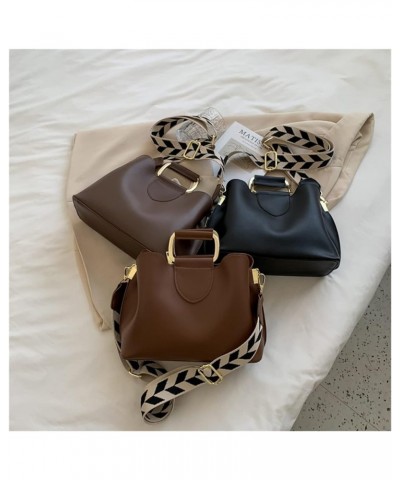 Women's PU Leather Small Crossbody Bags With Short Handle Shoulder Casual Purses And Handbag Coffee $19.28 Shoulder Bags