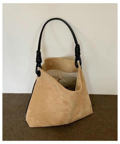 Suede Hobo Bag for Women Vintage Shoulder Bag Work Bag Casual Purses Daily Bag Satchel Light Brown $13.76 Shoulder Bags