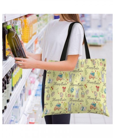 Canvas Tote Bag for Women with Pocket,Canvas Tote Purse Work Tote Bag Canvas Shopping Bag Easter 2 $12.87 Totes