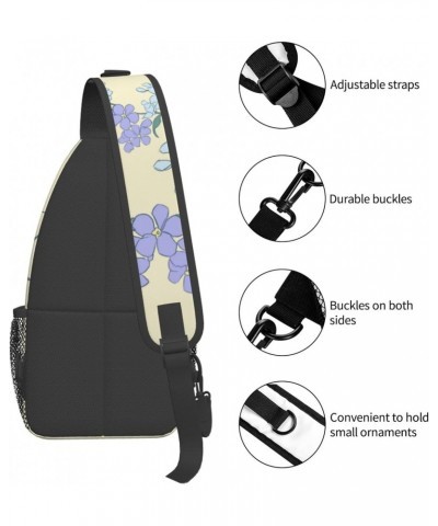 Cross chest bag diagonally Fresh Orchids pattern Suitable For Men And Women outdoor hiking Work Daily travel trips, Black, On...