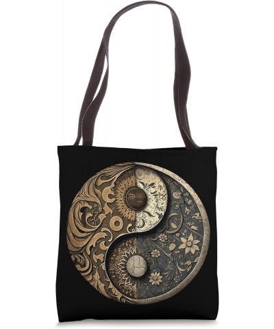 Balance and Harmony: Yin Yang Symbol, Forest, Nature Lover Tote Bag $12.25 Totes