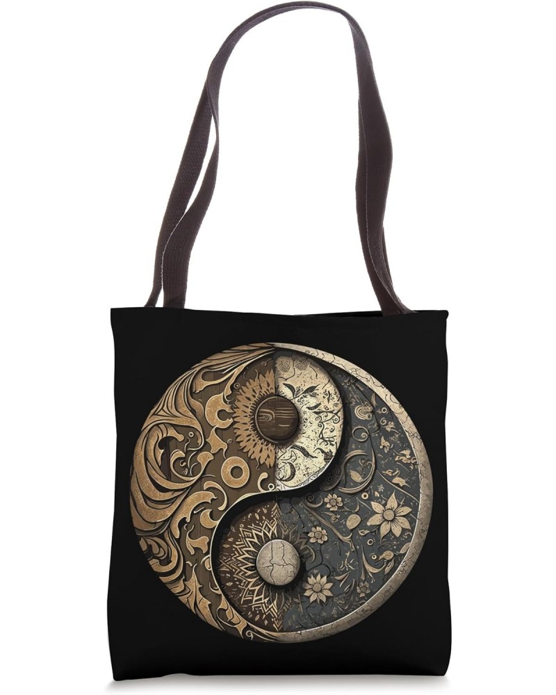 Balance and Harmony: Yin Yang Symbol, Forest, Nature Lover Tote Bag $12.25 Totes