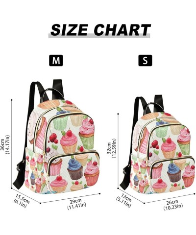 Cupcake Motif Women Daypack Purse, Womens Casual Daypack, Women's Travel Backpack for Airplane, S Cupcake Motif-1 Small $13.5...