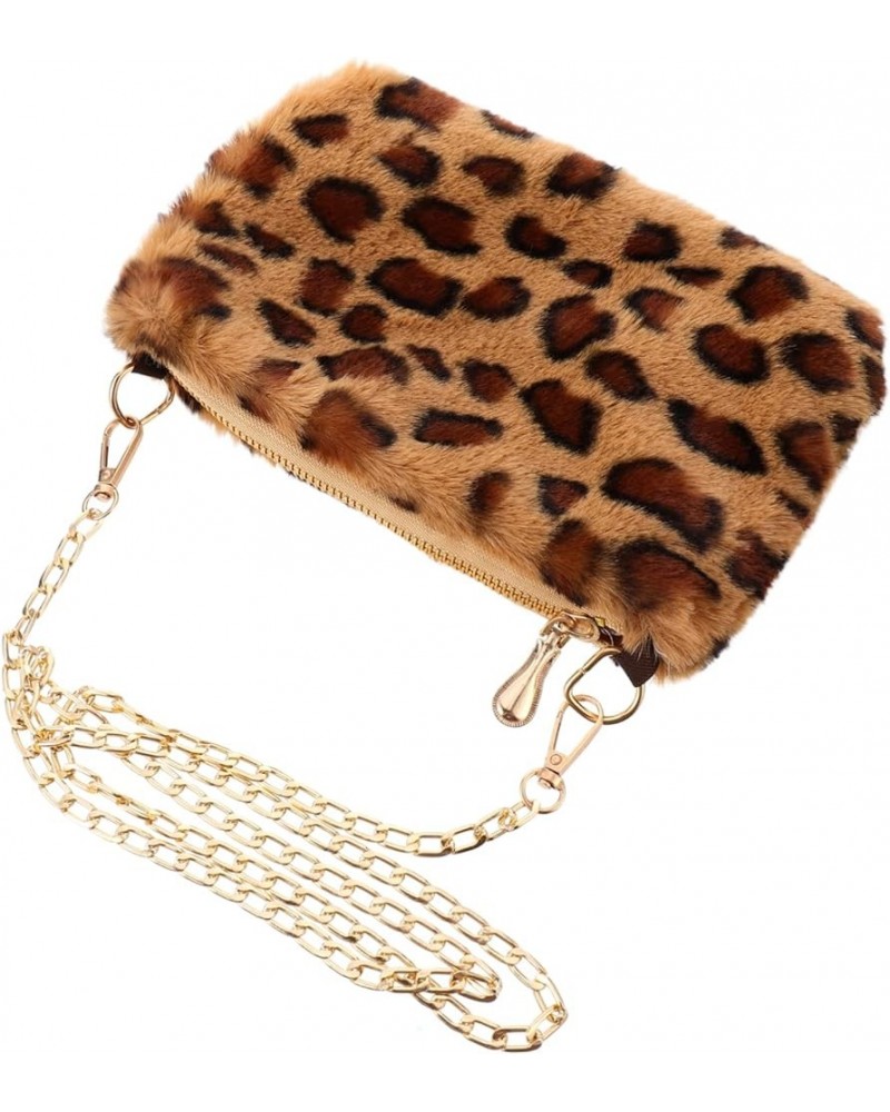 2pcs Plush Bag Mini Wallet for Women Shoulder Bag Leopard Purse Ladies Purse Cellphone Wallet Crossbody Khakix2pcs $11.47 Cro...