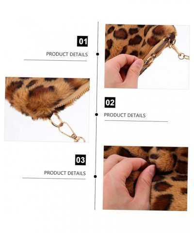 2pcs Plush Bag Mini Wallet for Women Shoulder Bag Leopard Purse Ladies Purse Cellphone Wallet Crossbody Khakix2pcs $11.47 Cro...